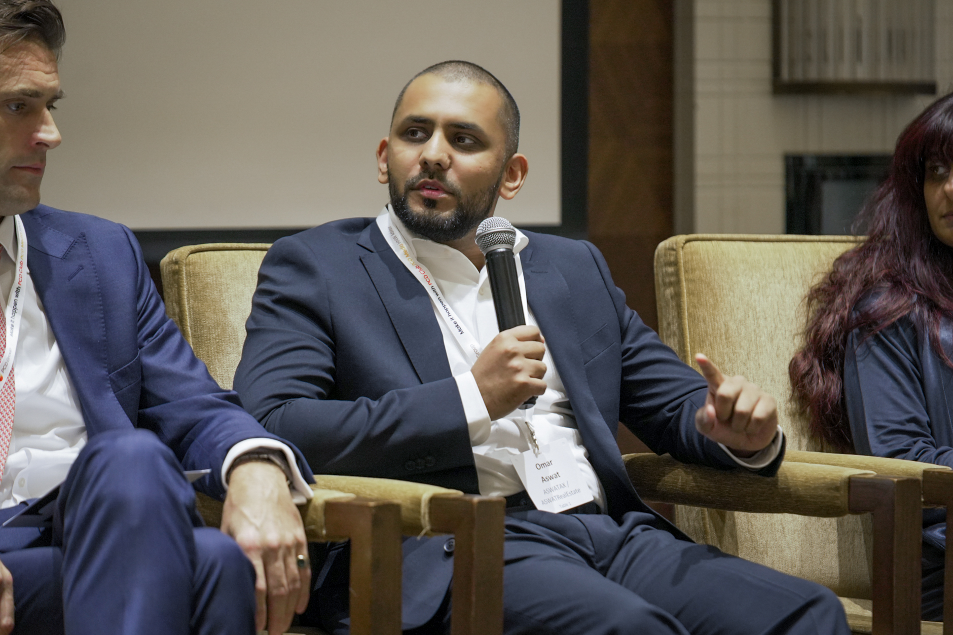 Omar Aswat speaking at Riyadh Private Wealth panel